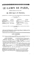 Le gamin de Paris : comédie-vaudeville en deux actes  J.-F.-A. Bayard ; E. Vanderburch. 1836