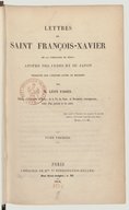Lettres de saint François Xavier  1855