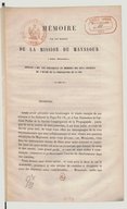 Mémoire sur les besoins de la mission du Mayssour (Indes-Orientales)  E.-H. Charbonneau. 1853