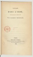 Voyage dans l'Inde : notes recueillies en 1838, 39 et 40  St-Hubert Théroulde. 1843