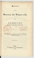 Histoire de la mission du Tinnévelly  P. P. Schaffter. 1844