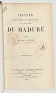 Lettres édifiantes et curieuses de la nouvelle mission du Maduré  J. Bertrand. 1865