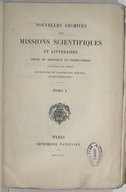 Nouvelles archives des missions scientifiques et littéraires : choix de rapports et instructions  1902