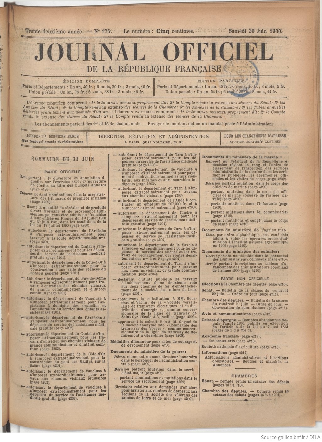 Formulaires disponibles Gallica journal officiel bnf lois