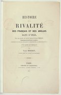 Histoire de la rivalité des Français et des Anglais dans l'Inde, tirée des papiers de feu M. François-Antoine Herman 1847