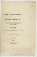 Cours d'administration. Résumé du cours d'administration de la marine, professé (...) en Cochinchine  C. Châtelain. 1874