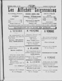 Les Affiches saïgonnaises. Cochinchine, Cambodge, Annam. Journal hebdomadaire. Organe de publicité. 1918 