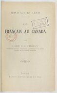 Les français au Canada : Montcalm et Lévis  H.-R. Casgrain. 1913