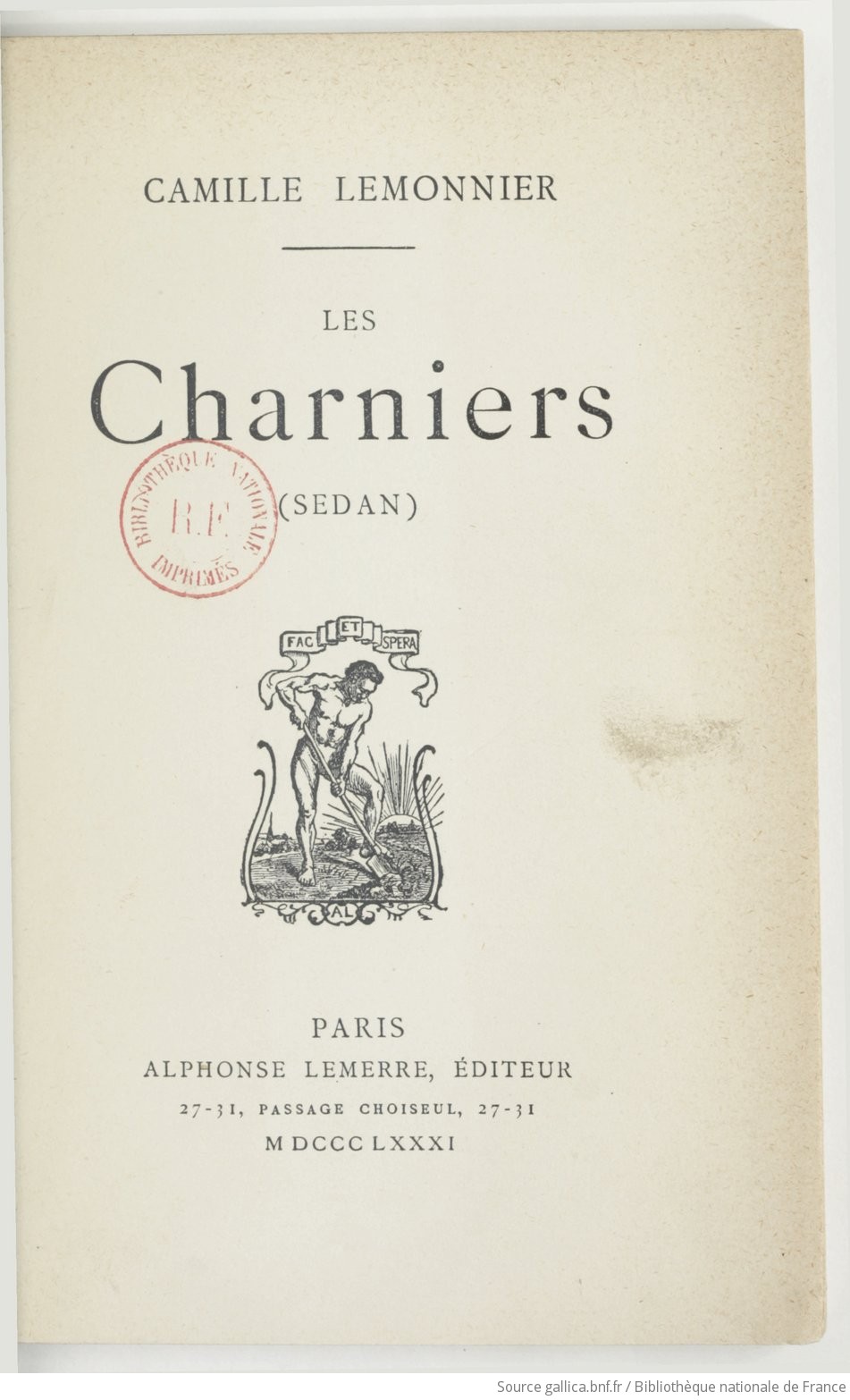 Les charniers / Camille Lemonnier ; [préf. de Léon Cladel] - vue 11 - page NP