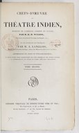 Chefs-d'oeuvre du théâtre indien, traduits de l'original sanscrit  1828