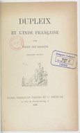 Dupleix et l'Inde française  L. Fabre Des Essarts. 1886