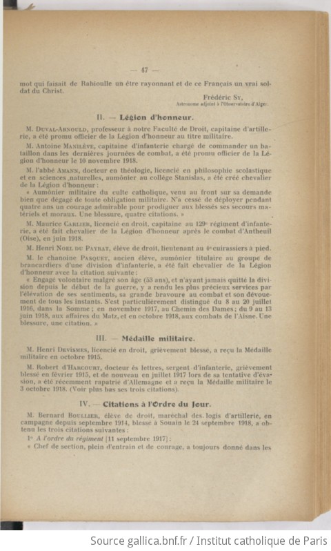 Bulletin De L Institut Catholique De Paris 1919 Gallica