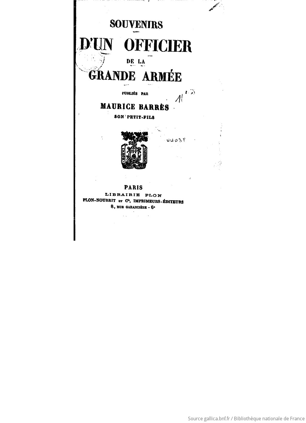 Souvenirs Dun Officier De La Grande Armée 11e éd Jean - 