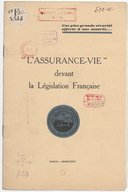 L'assurance-vie devant la législation française. 1934