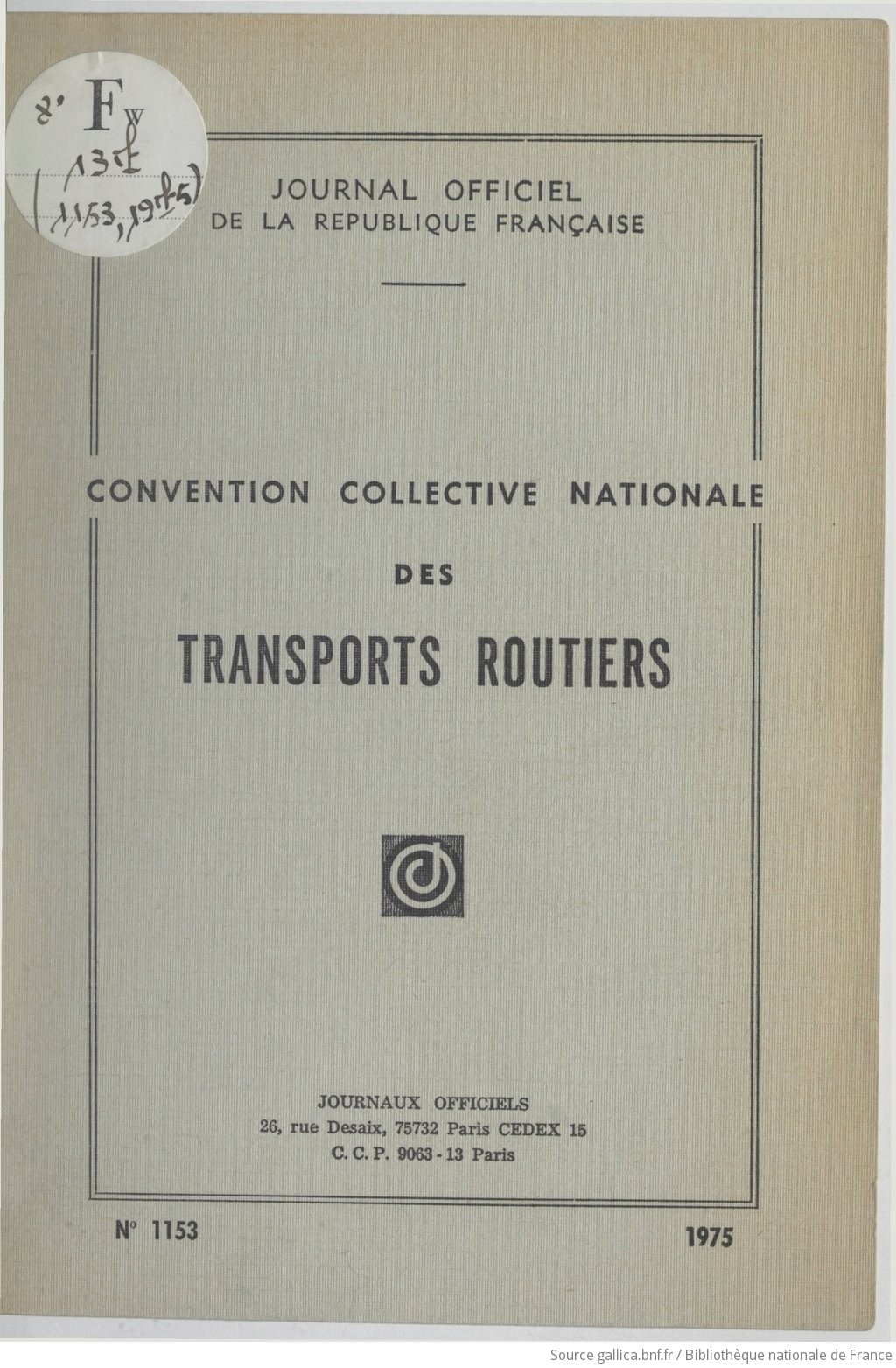 Convention Collective Nationale Des Transports Routiers 1975