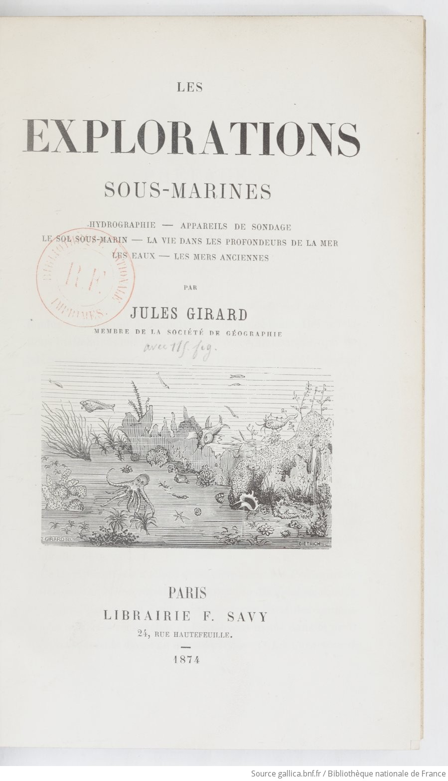 Les Explorations sous-marines... par Jules Girard,...
