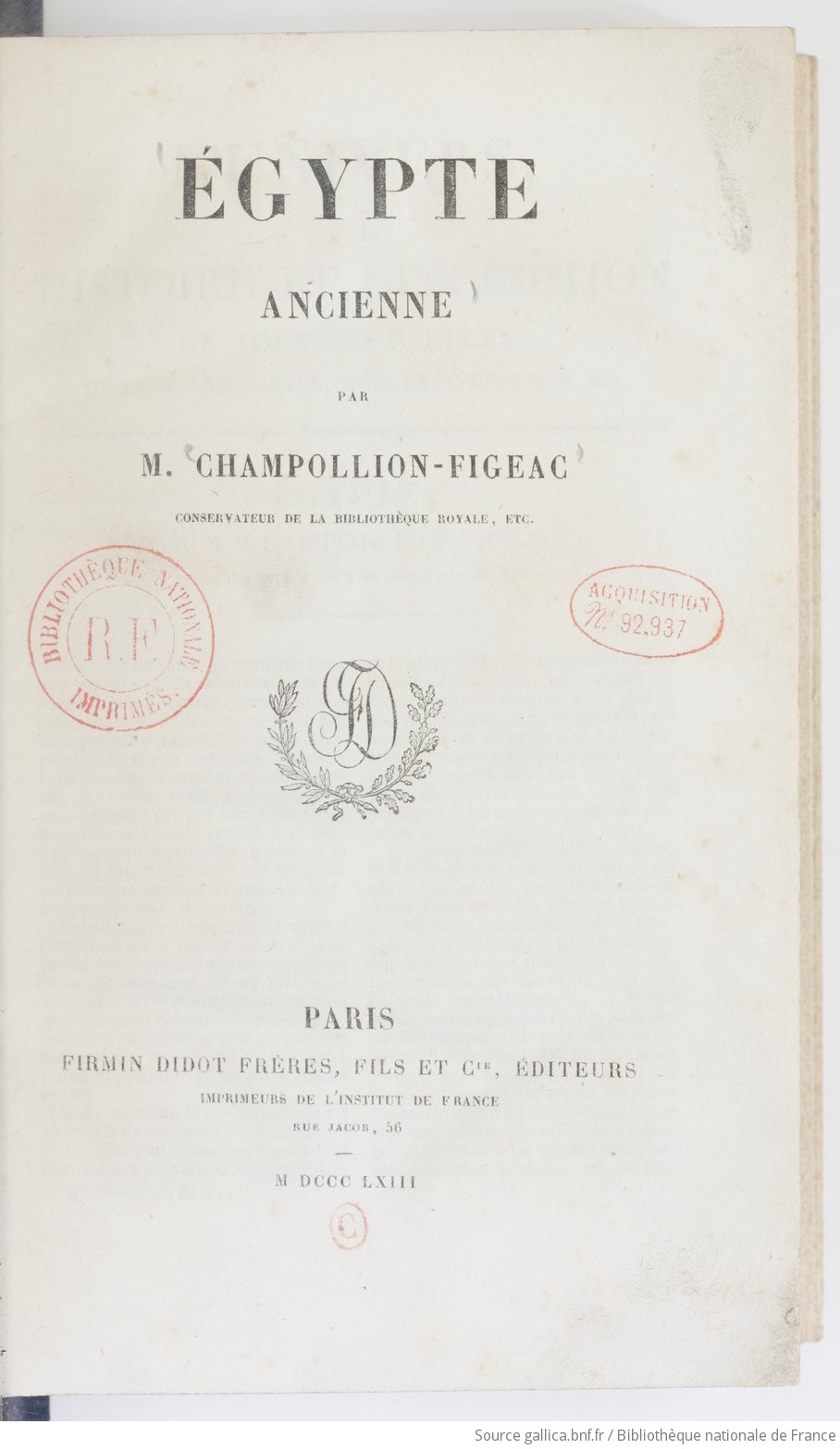 L'univers. , Égypte ancienne / par M. Champollion-Figeac,... | Gallica