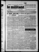 Le Militant. Organe théorique  1936-1937