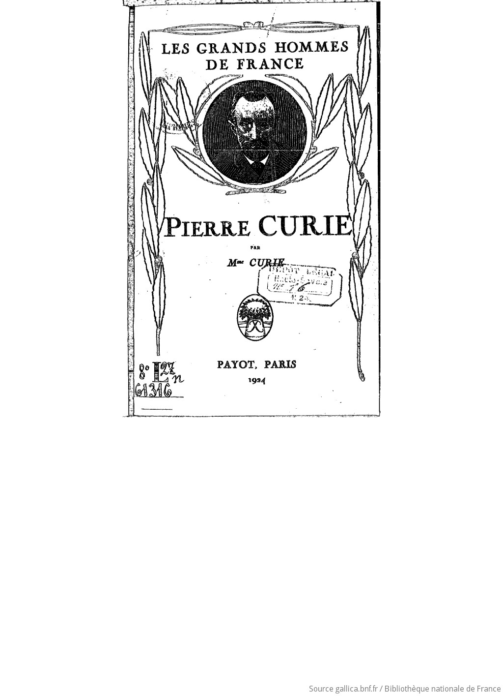 Pierre Curie Par Mme Curie Gallica - 