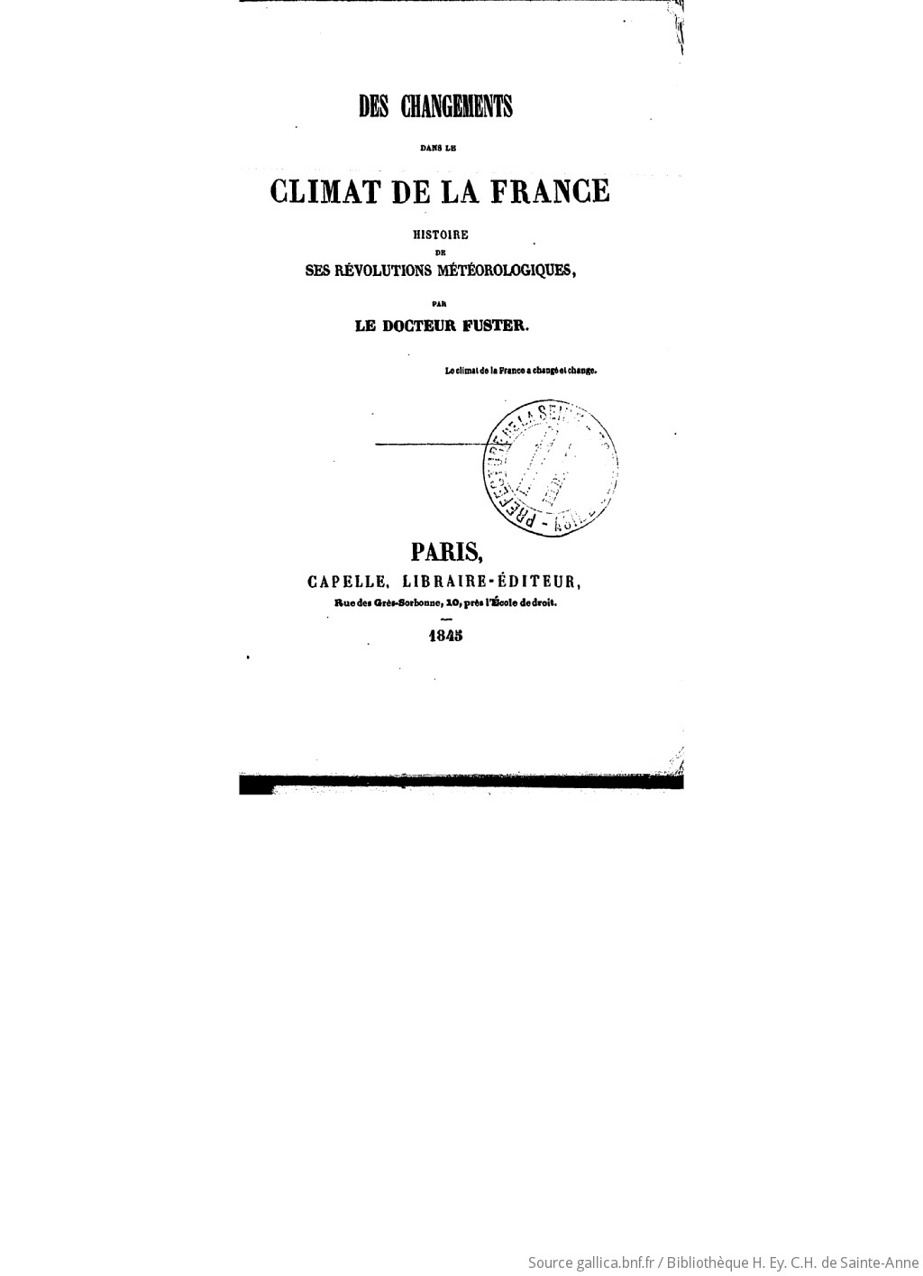 L'histoire de la météorologie et du climat à travers les collections de la BNF F7