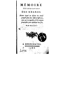 Mémoire sur l'esclavage des nègres : dans lequel on discute les motifs proposés pour leur affranchissement  P.-V. Malouet. 1788