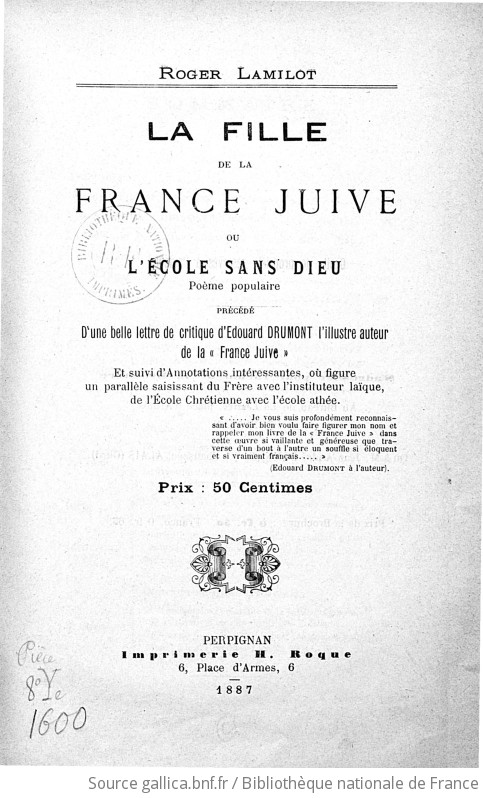 La France juive - Édouard Drumont - Babelio