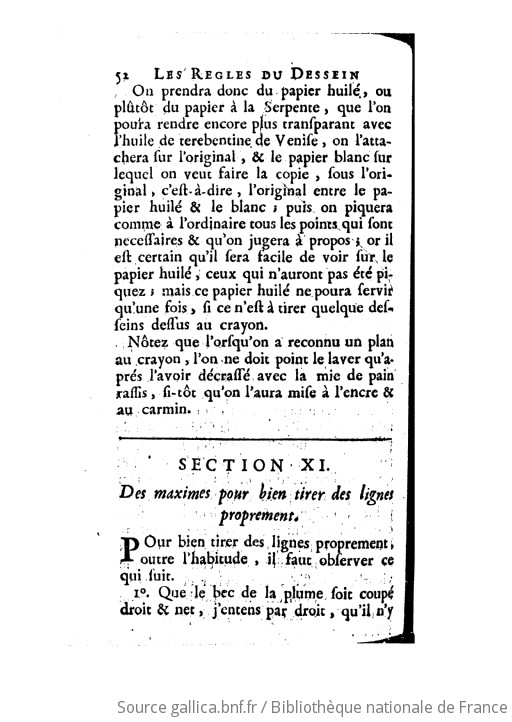 Les règles du dessin et du lavis pour les plans particuliers des