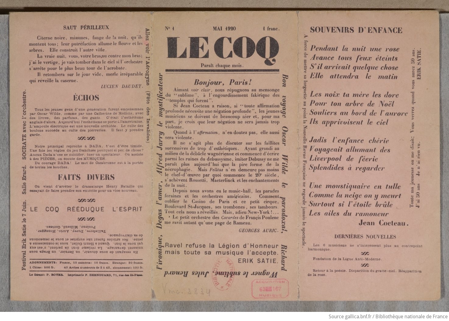 Le Coq : paraît chaque mois | 1920-05-01 | Gallica