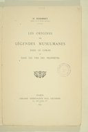 Les origines des légendes musulmanes dans le Coran et dans les vies des prophètes  D. Sidersky. 1933