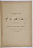 Expédition scientifique en Mésopotamie, exécutée de 1851 à 1854 - II. Déchiffrement des inscriptions  1859