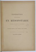 Expédition scientifique en Mésopotamie, exécutée de 1851 à 1854 - II. Déchiffrement des inscriptions <br> 1859