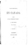 Voyage d'André Michaux en Canada : depuis le lac Champlain jusqu'à la Baie d'Hudson  A. Michaux. 1861