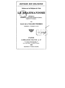 Le brahmanisme : appendice sommaire de la philosophie moniste de ÇamkaraL. de La Vallée Poussin. 1910