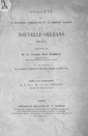 Enquête sur la navigation, l'immigration et le commerce français à la Nouvelle-Orléans en 1876J.-L.-P. Abzac. 1876