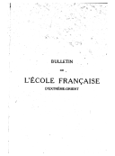 Bulletin de l'École française d'Extrême-Orient. 1934