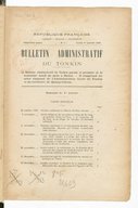 Bulletin administratif du Tonkin  1902-1944