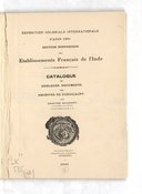 Catalogue de quelques documents des archives de Pondichéry  E. Gaudart. 1931