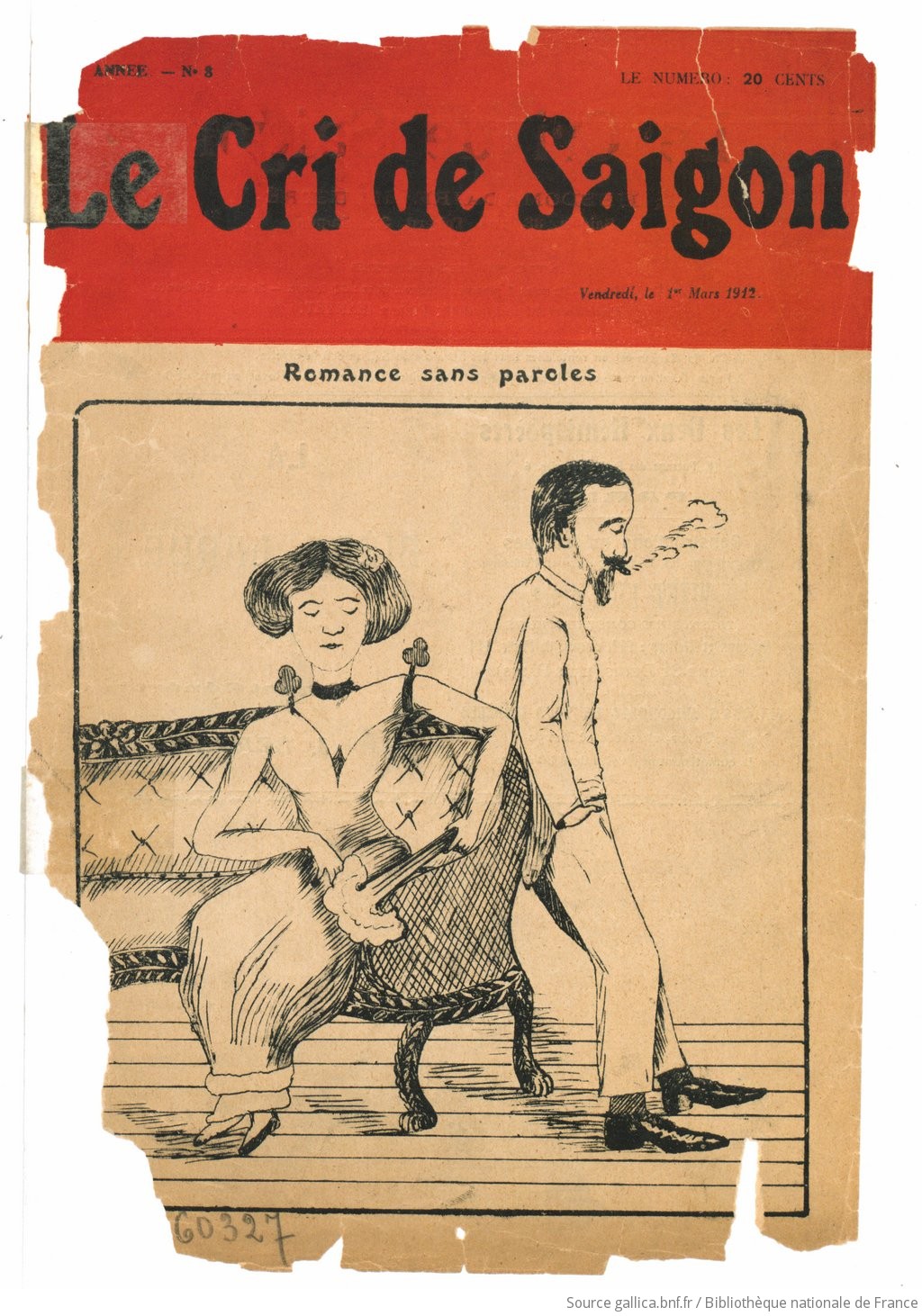 Le Cri de Saïgon. Hebdomadaire illustré  P. Jantet. 1912, 1913