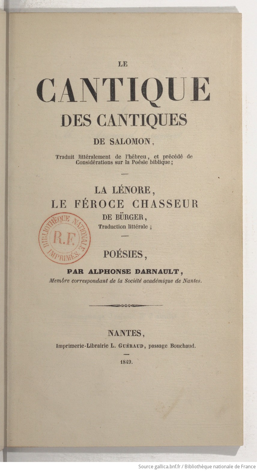 Cantique des hotsell cantiques salomon