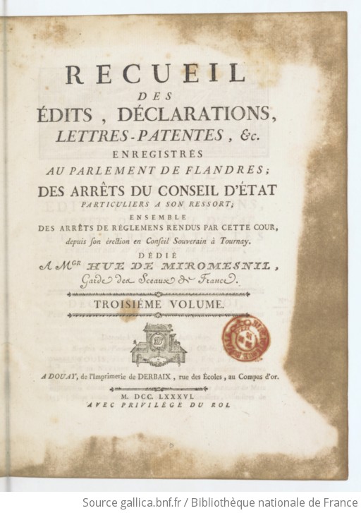 Recueil Des édits, Déclarations, Lettres Patentes, &c., Enregistrés Au ...