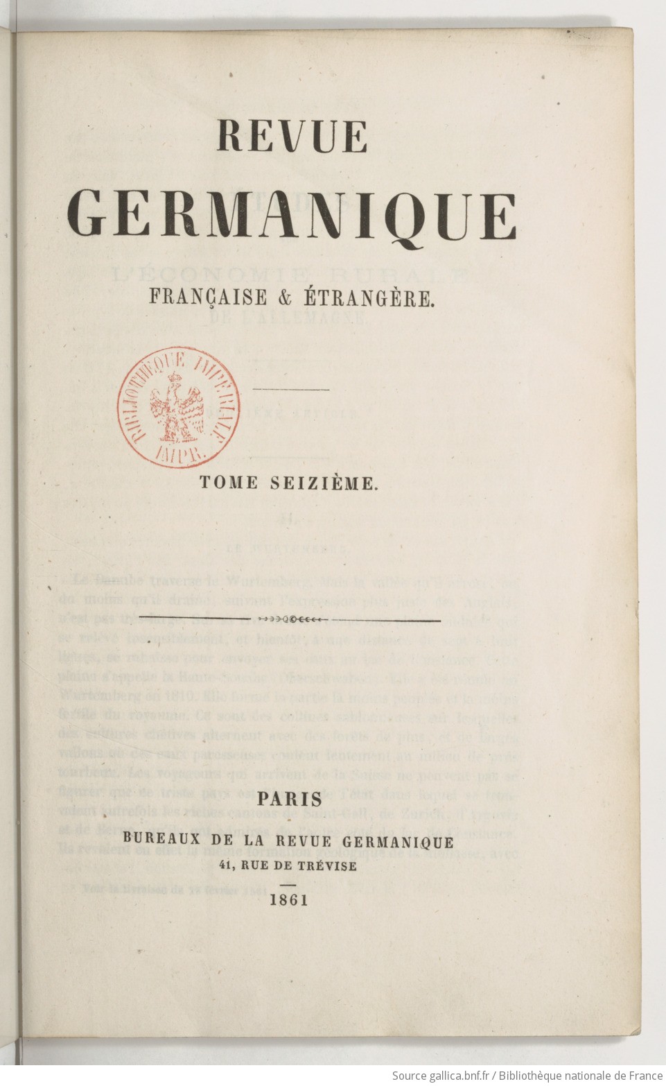 Revue germanique / publiée par MM. Ch. Dollfus et A. Nefftzer