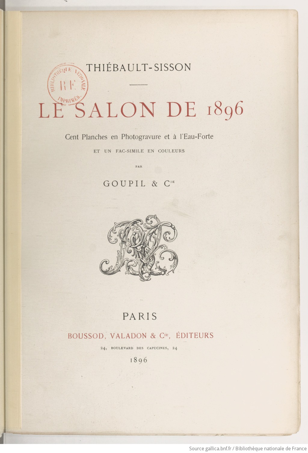 Le Salon de ... : cent planches en photogravure par Goupil et Cie - vue 15 - page NP