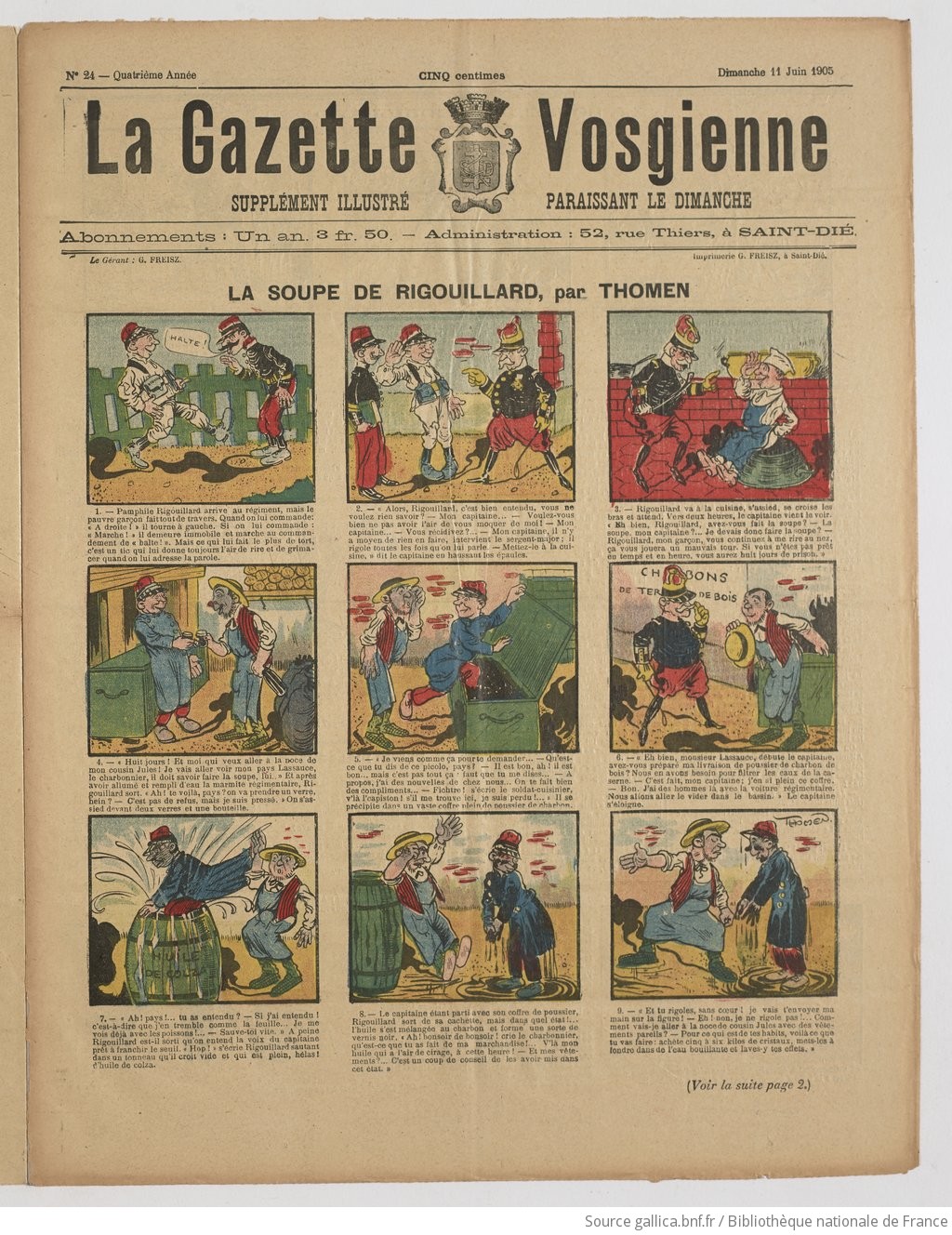 La Gazette vosgienne. Supplément illustré paraissant le dimanche |  1905-06-11 | Gallica