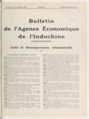 Bulletin de l'Agence économique de l'Indochine  1928-1937