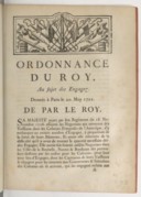 Ordonnance au sujet des engagez : destinés aux colonies françaises d'Amérique 1721-1724