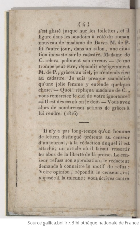 Anecdotes Du Dix-neuvième Siècle Et De La Fin Du Dix-huitième ; La ...