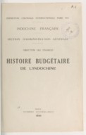 Histoire budgétaire de l'Indochine  1930