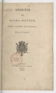 Analyse du Mégha-Doûtah, poème sanskrit de KâlidâsaA. L. Chézy. 1817