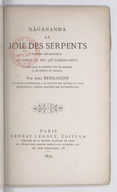 Nâgânanda, la joie des serpents : drame bouddhique attribué au roi Çrî-Harcha-Deva  Harṣavardhana. 1879