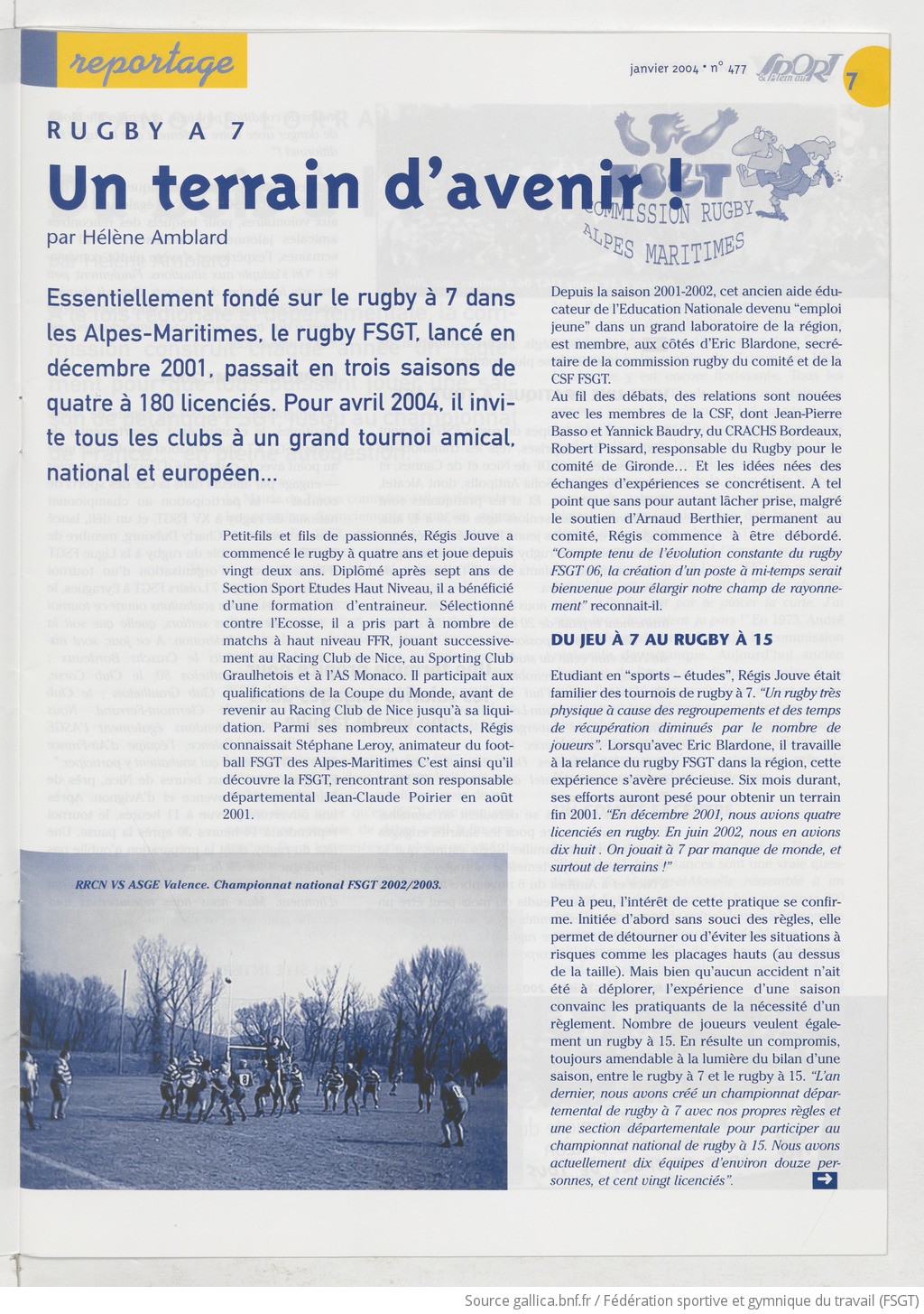 Sport et plein air : organe bi-mensuel d'information de la Fédération  sportive et gymnique du travail, 2004-01-01